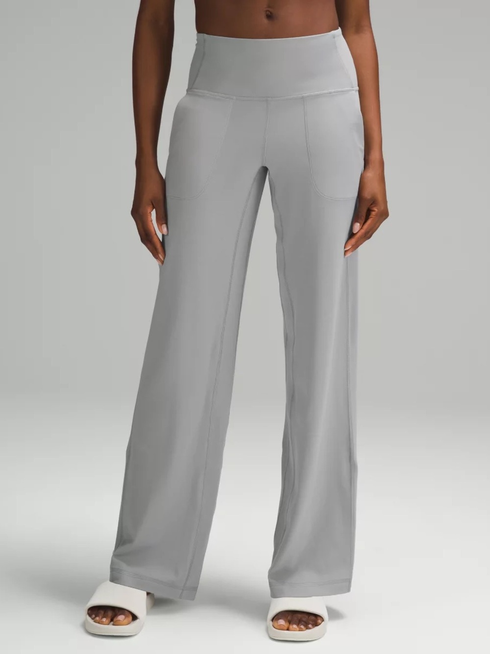 lululemon athletica High-Rise Wide-Leg Pants — Light Gray